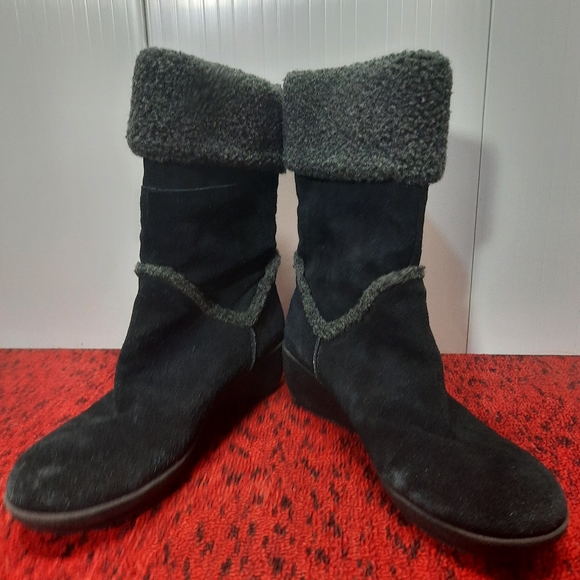 Easy Spirit Winter Boots Suede Black Size 7.5W - Picture 13 of 14